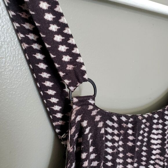 Free People Mini Dress Womens Size 4 Paper Flower Printed Ruffle Fit and Flare - Picture 6 of 10